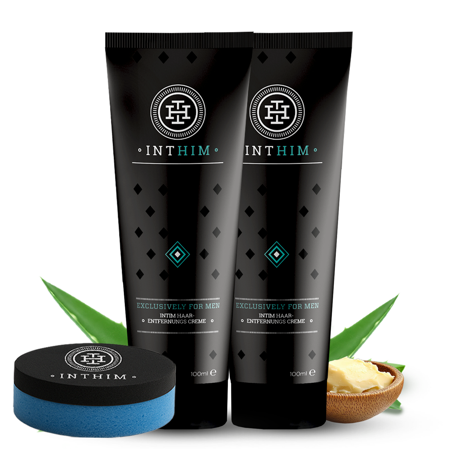 Intim Enthaarungscreme + Derma Clean Pro Schwamm