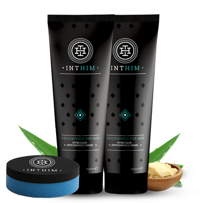 Intim Enthaarungscreme + Derma Clean Pro Schwamm