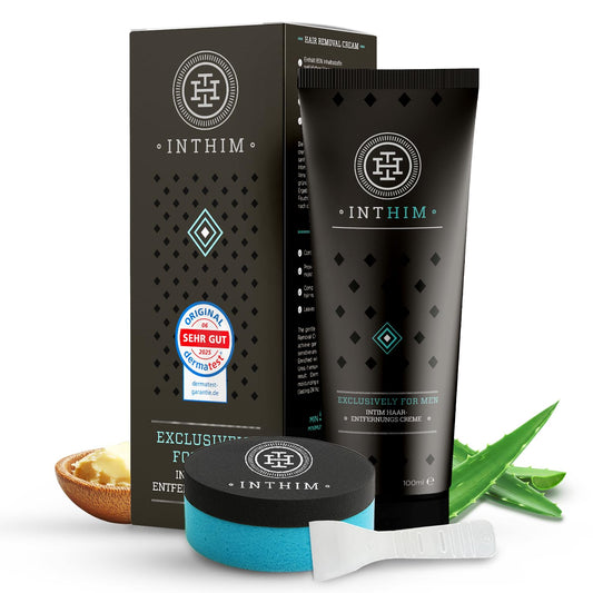 Intim Enthaarungscreme + Derma Clean Pro Schwamm